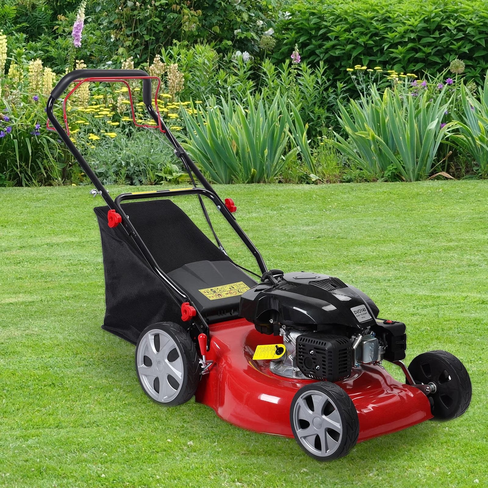 141cc 20" Gas Lawn Mower with 3-in-1 Cutting &amp; 7-Position