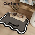 Customizable Quick-Dry Pet Feeding Mat, Personalized Name for Beloved Pet, Anti-Splash, Absorbent, And Easy to Clean, Suitable for Dogs And Cats, Paw Print Design, Washable Pet Mat, Perfect Gift for Pet Owners