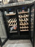 Dual Zone Wine and Beverage Cooler with Glass Doors - Stainless Steel