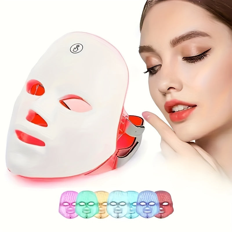 7-color LED Skincare Device - Multifunctional Home Beauty Tool, Suitable For Facial Use, Ideal For Personal Care Or As A Gift For Mother'S Day/ Girlfriend