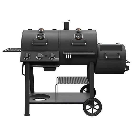 3-Burner Canyon Propane Gas and Charcoal Combination Grill, Black
