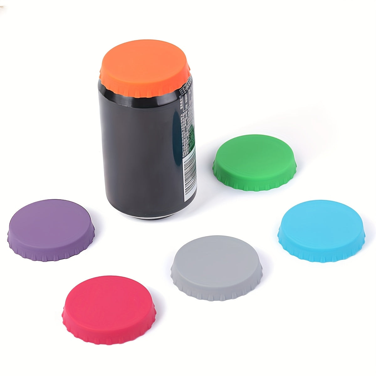 5pcs of silicone can lid, repeatable beer can lid, suitable for standard beer, juice, soda, soda can, soda can lid