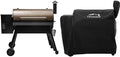 Traeger Pro 34 Electric Wood Pellet Grill and Smoker (884 Sq In, 450°F Max) with Full-Length Grill Cover Bundle