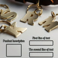 [Custom Product] Letter Dog Tag: Personalized Stainless Steel Pet Pendant, Engraved Pet ID Tag, Custom Dog Tag, Dog's Initial Pendant, Metal Name Keychain (Can Be Used as a Gift)