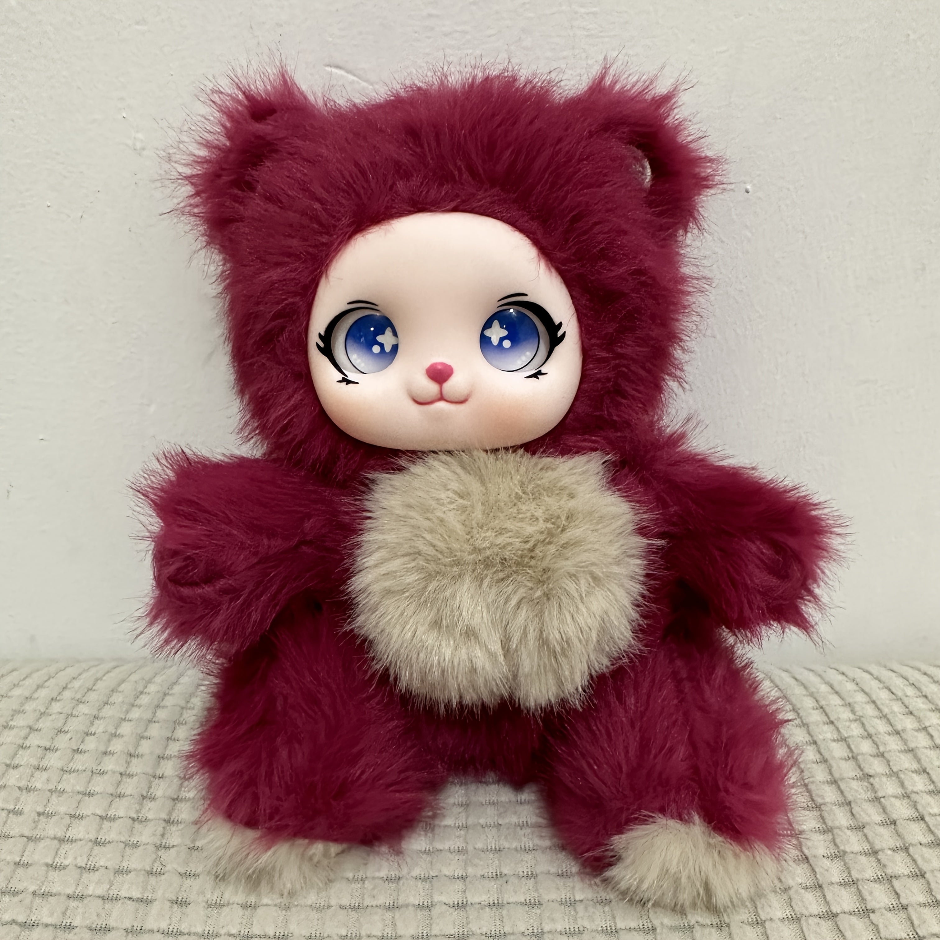 18Cm/7.09In Adorable Plush Toy, Bear/Lamb/Rabbit Optional, with Weighted Granules, Cute Stuffed Animal for Bedside And Desktop Decoration, Perfect Gift for Christmas, Birthday, Etc