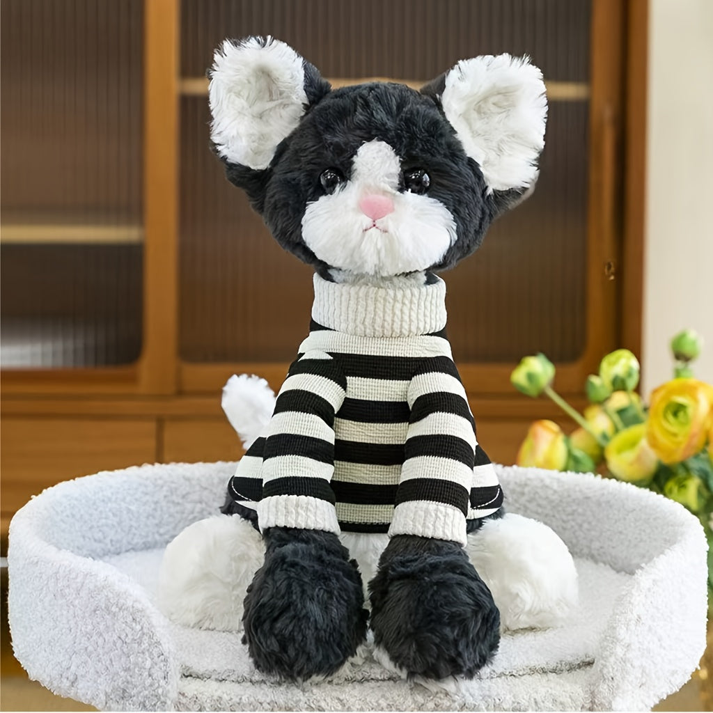 22cm/8.66in Cute Animal Plush Toys: Labrador Retriever, Devon Rex Cat, Plush Toys with Weighted Granules, Perfect as Birthday and Holiday Gifts for Kids and Family, Gifts for Animal Lovers