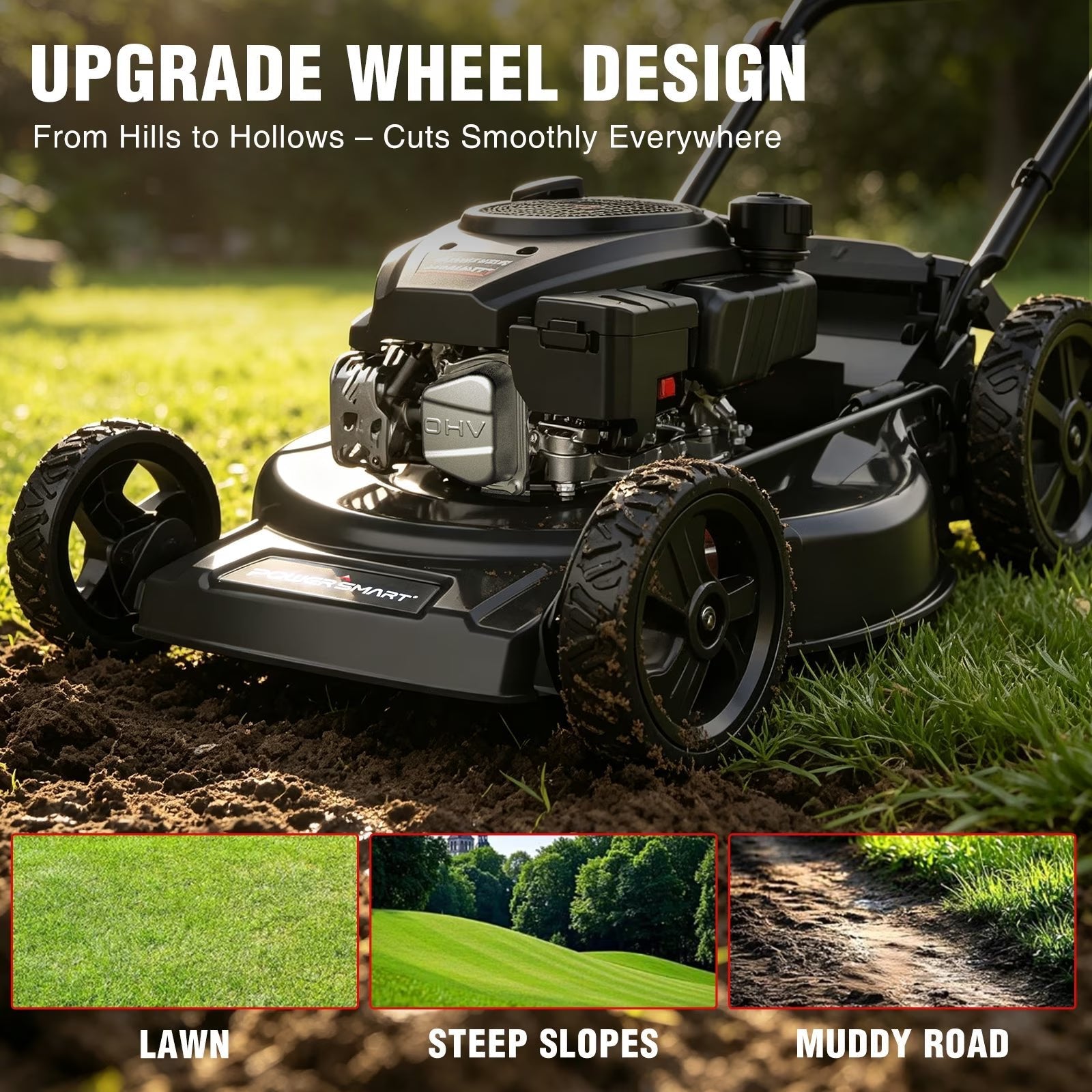170cc 22" 3-in-1 Gas Self-Propelled Lawn Mower