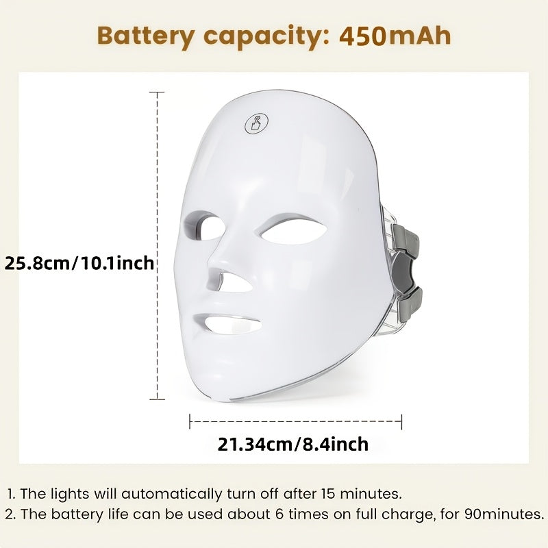 7-color LED Skincare Device - Multifunctional Home Beauty Tool, Suitable For Facial Use, Ideal For Personal Care Or As A Gift For Mother'S Day/ Girlfriend