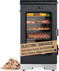 EAST OAK 30" Electric Smoker, Built-in Meat Probe, 725 sq in Cooking Area, Side Chip Loader