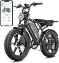 TST Electric Bike for Adults, 1500W Peak Motor 60 Miles Fat Tire Ebike with 48V 15Ah Removable Battery 20" Fat Tire Electric Bike, Full Suspension and 7-Speed
