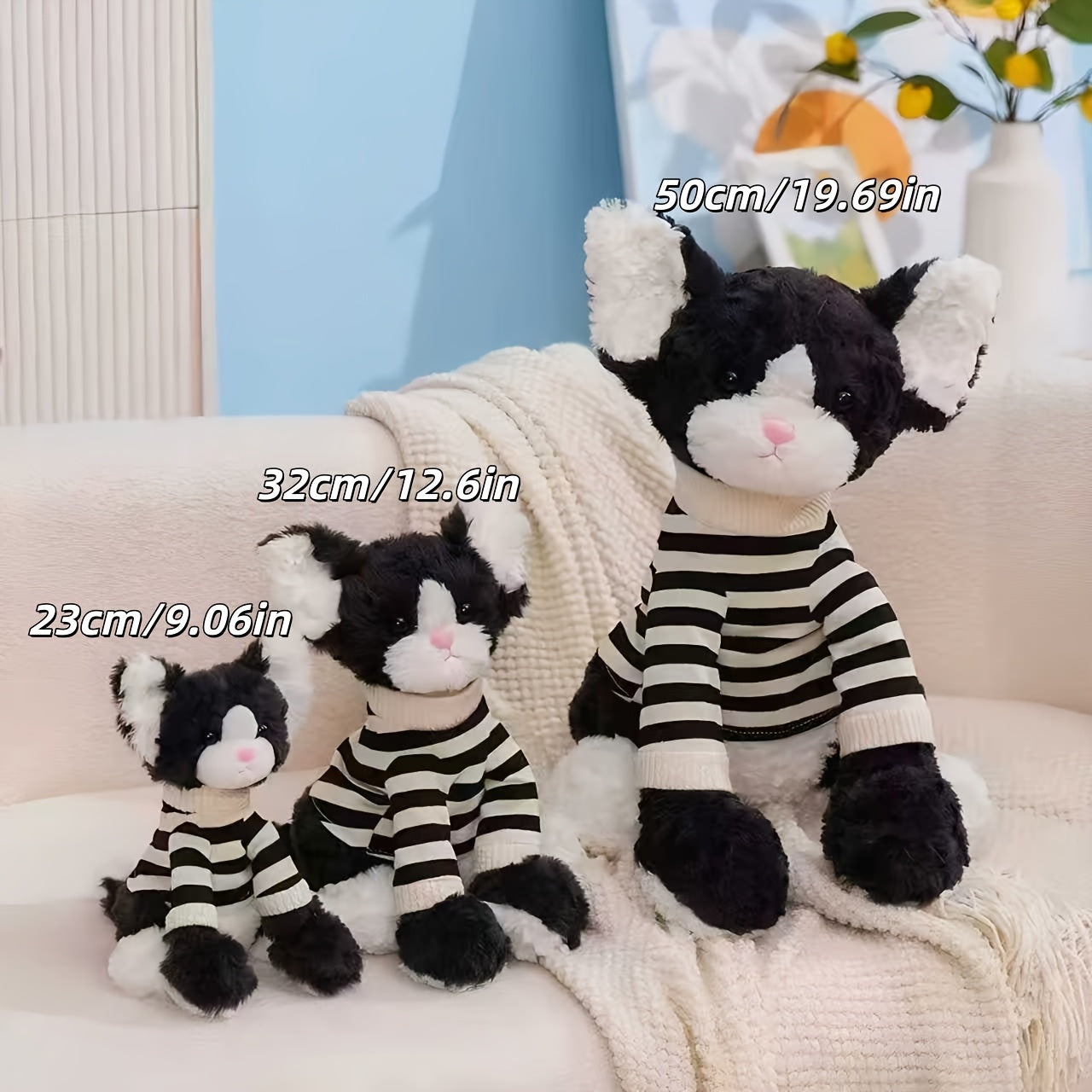 22cm/8.66in Cute Animal Plush Toys: Labrador Retriever, Devon Rex Cat, Plush Toys with Weighted Granules, Perfect as Birthday and Holiday Gifts for Kids and Family, Gifts for Animal Lovers