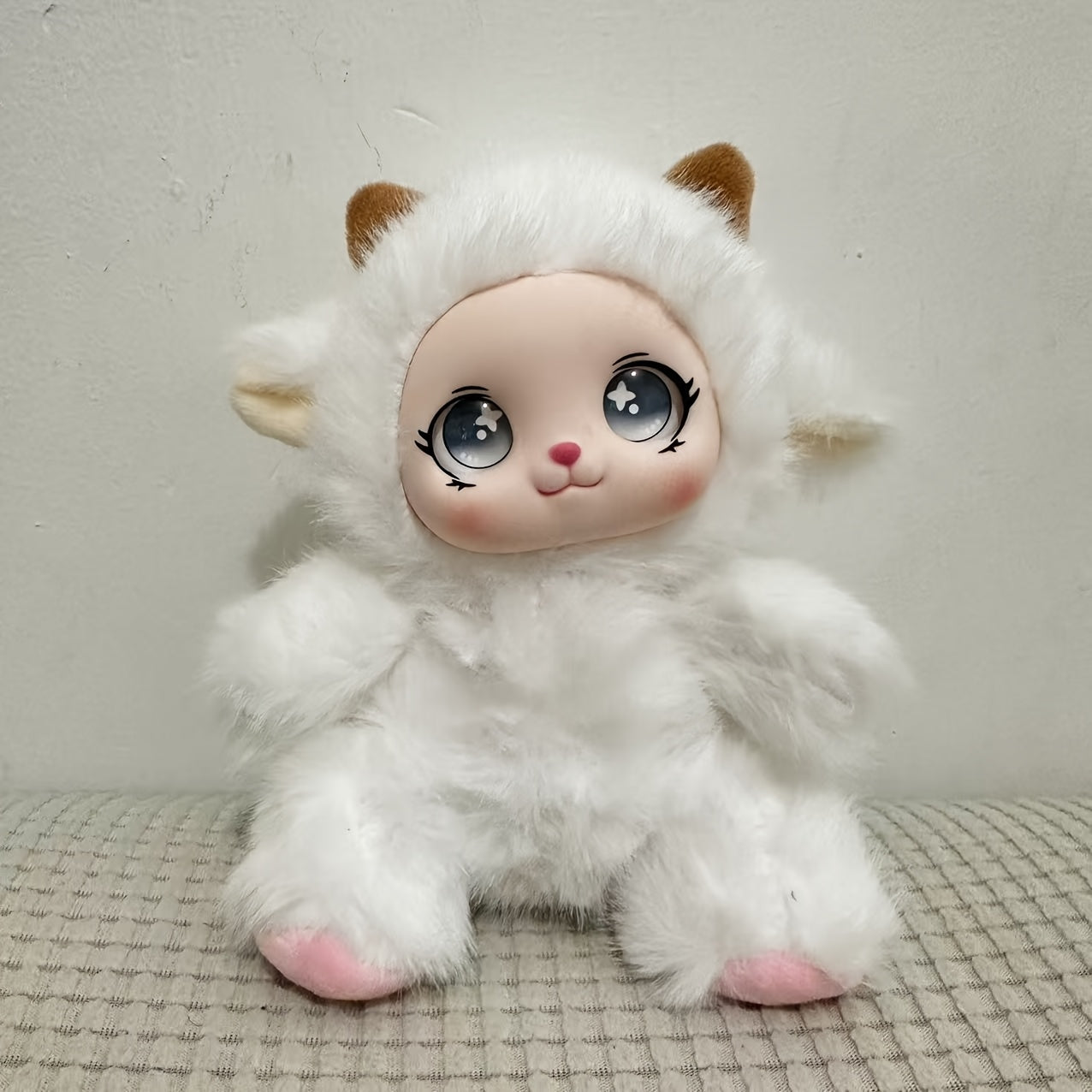 18Cm/7.09In Adorable Plush Toy, Bear/Lamb/Rabbit Optional, with Weighted Granules, Cute Stuffed Animal for Bedside And Desktop Decoration, Perfect Gift for Christmas, Birthday, Etc