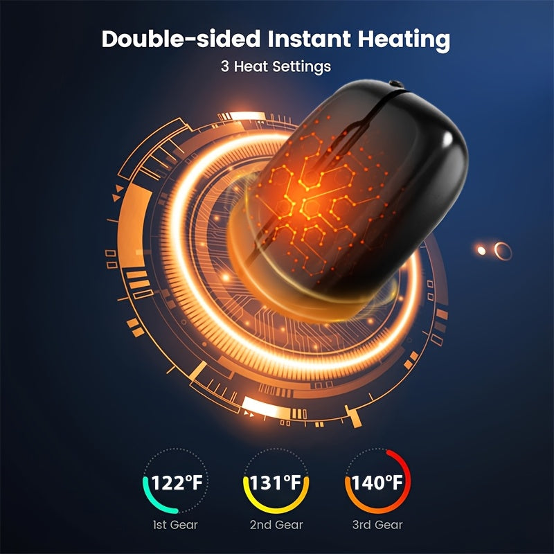 2pcs Magnetic Suction Hand Warmers | Portable and Compact, Intelligent Temperature Control, Ultra Long Battery Life, USB Rechargeable, Easy to Carry, Perfect Gift