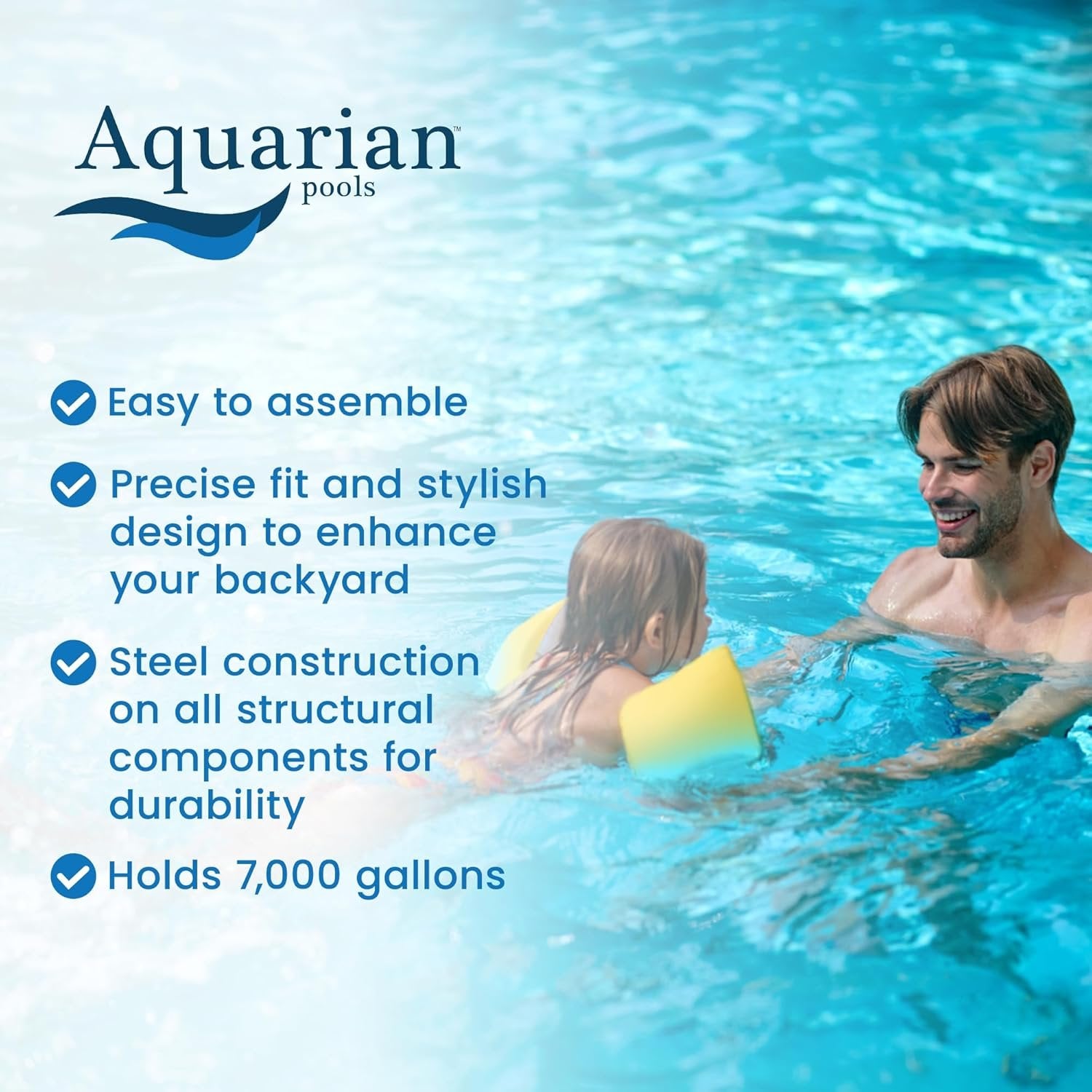 Aquarian 21ft x 52in Round Above Ground Pool – Phoenix Series