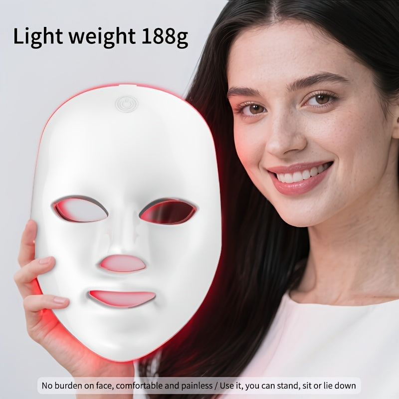 A 7-color Facial Mask Machine, Portable Facial Care Device, Home Beauty Care Tool, USB Charging, Suitable As A Gift For Girlfriend And Valentine'S Day Gift