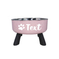 [Customized]Elevated Neck Protection Stainless Steel Pet Bowl Suitable for Small Dogs Anti Slip Feeding Bowl Custom Personalized Info with Various Patterns