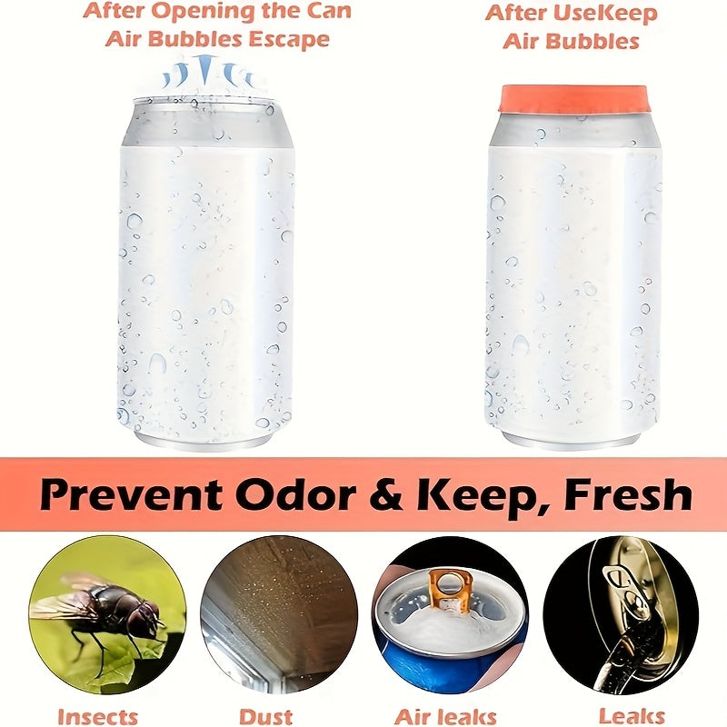 5pcs of silicone can lid, repeatable beer can lid, suitable for standard beer, juice, soda, soda can, soda can lid