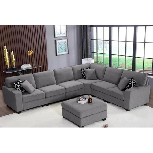 137" Wide Reversible Modular Corner Sectional with Ottoman