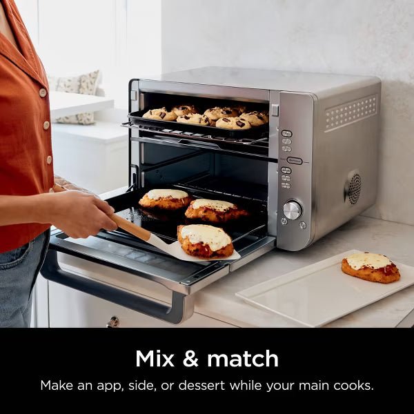 Air Fryer with SmartFinish & DualZone Technology DCT601: Stainless Steel, Convection Bake, Air Fry