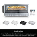 Ninja Flip Toaster Oven & Air Fryer, 8-in-1 Functionality, Flip Up & Away Capability for Storage Space SP151
