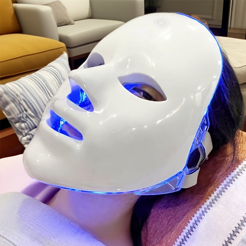 A 7-color Facial Mask Machine, Portable Facial Care Device, Home Beauty Care Tool, USB Charging, Suitable As A Gift For Girlfriend And Valentine'S Day Gift
