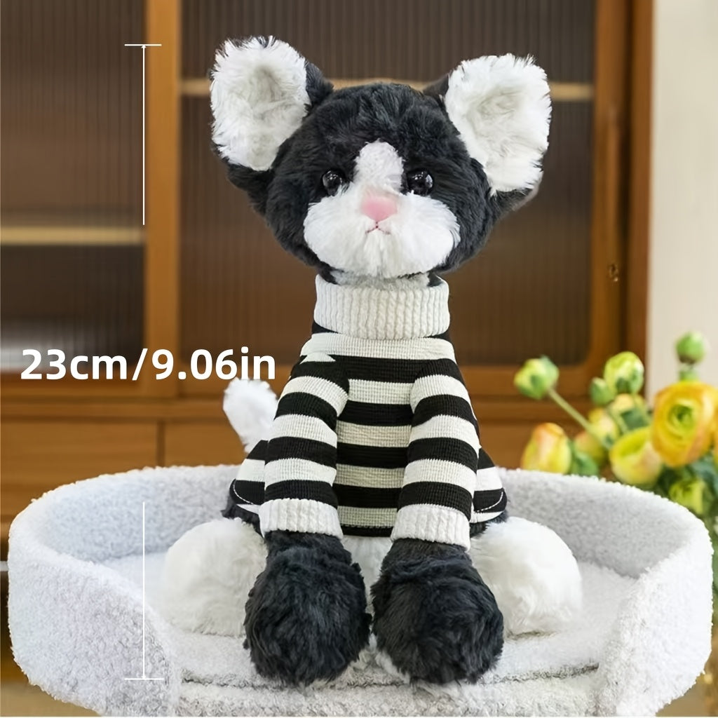 22cm/8.66in Cute Animal Plush Toys: Labrador Retriever, Devon Rex Cat, Plush Toys with Weighted Granules, Perfect as Birthday and Holiday Gifts for Kids and Family, Gifts for Animal Lovers
