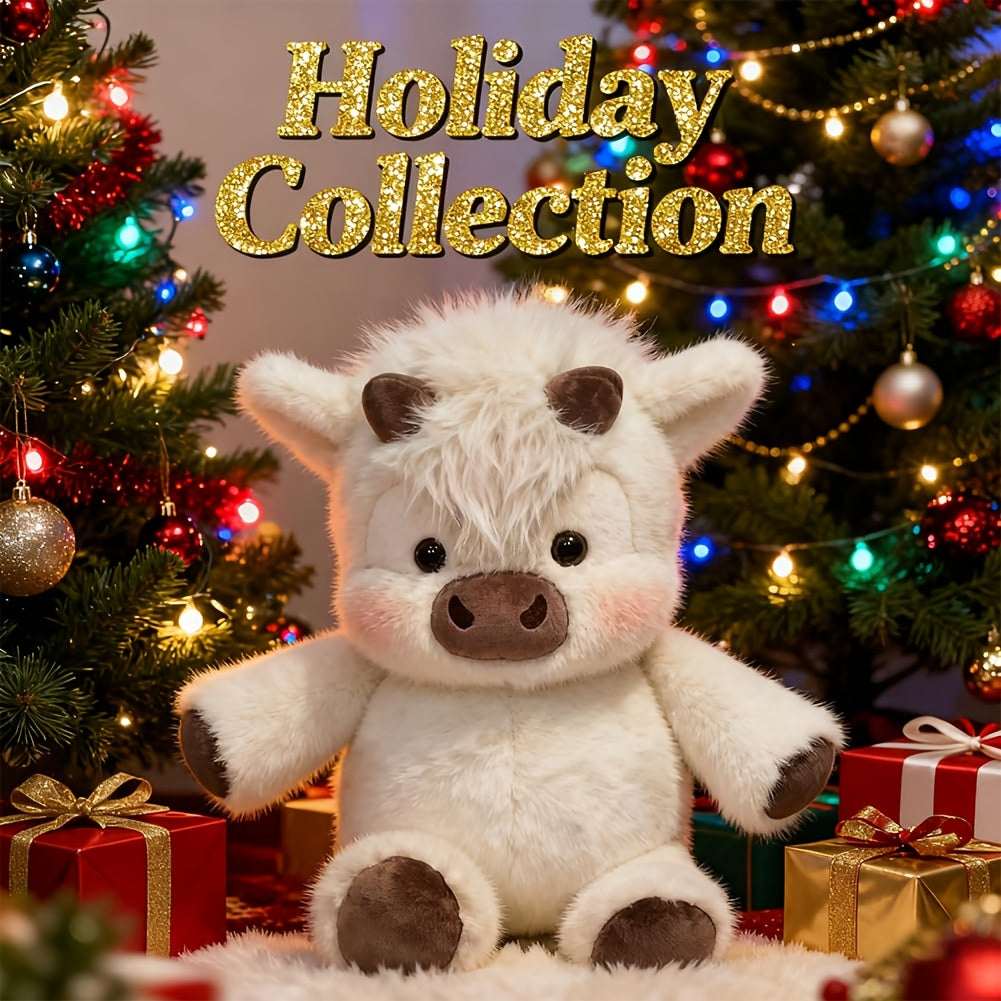 18" Highland Cow Plush Toy Pet Plush Toys - A Jumping-Running Cow, Puppy Toys Ultra Soft Stuffed Animal, Cute Scottish Cow Plushie for Decor & Pet Gift Weighted Stuffed Animal Highland Cow Weighted Plushies