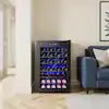 22 Bottle Wine Fridge, 2.6 Cu. ft. Wine Refrigerator with Glass Door and Touch Controls, Black