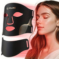 FDA Cleared, Red Light Relax, 7-color LED Light Relax Mask Skin Care, LED Face And Neck Mask (red) - Wavelength Suitable for Home Use, Easy to Achieve Advanced Skin Care, Improve Skin, Acne Whitening And Hydration