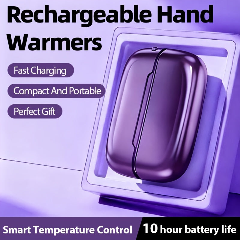 2pcs Magnetic Suction Hand Warmers | Portable and Compact, Intelligent Temperature Control, Ultra Long Battery Life, USB Rechargeable, Easy to Carry, Perfect Gift
