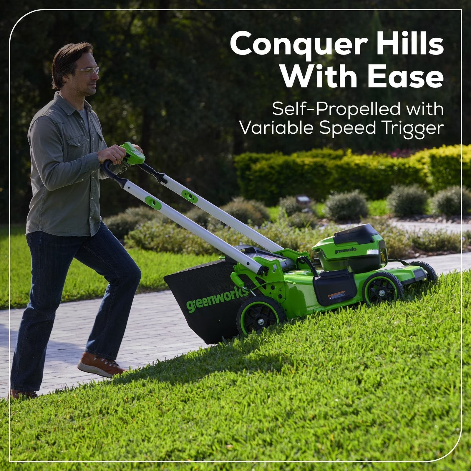 60V 21" Self Propelled Lawn Mower 8.0 Ah Battery & Rapid Charger