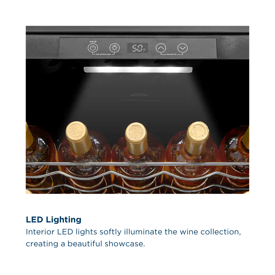 29 Bottle Wine Cooler with ENERGY STAR Certification - Stainless Steel Look
