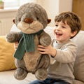 A Large-sized Plush Sea Otter Doll, Wearing A Scarf, With A Cute And Endearing Expression, Soft To The Touch, A Weighted Plush Toy, An Excellent Companion Gift, A Holiday Gift, A Surprising Birthday Gift.