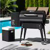456 sq. in. Wood Pellet Grill and Smoker BBQ with PID Auto Temperature Control, Folding Legs for Patio or RV in Black