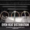 3-Burner Pedestal Propane Gas Grill in Azure with Side Hooks