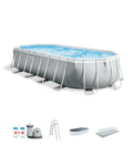 Prism Frame 20ft x 10ft x 48in Oval Above Ground Pool Set – Durable Steel Frame Pool