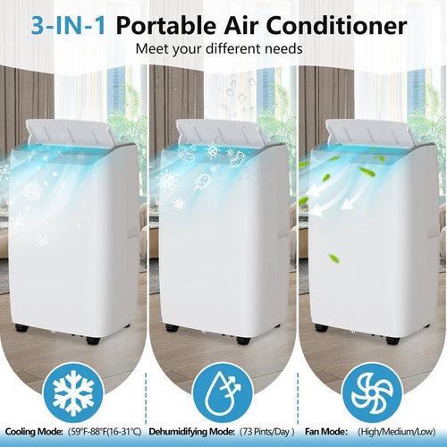 14000 BTU Portable Air Conditioner AC Unit Cooler Fan 750 Sq. ft